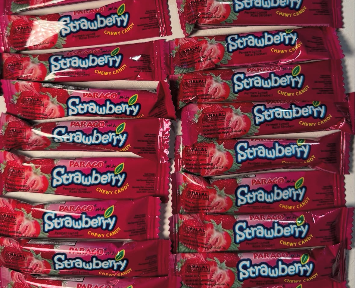 Parago candy (strawberry).