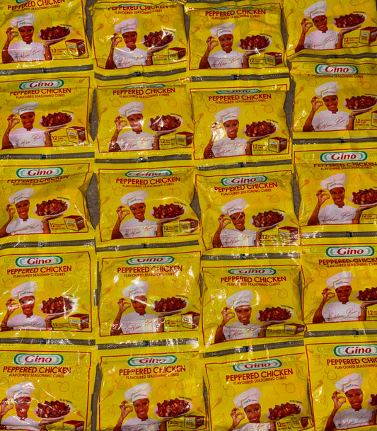 Gino peppered chicken flavored seasoning cubes