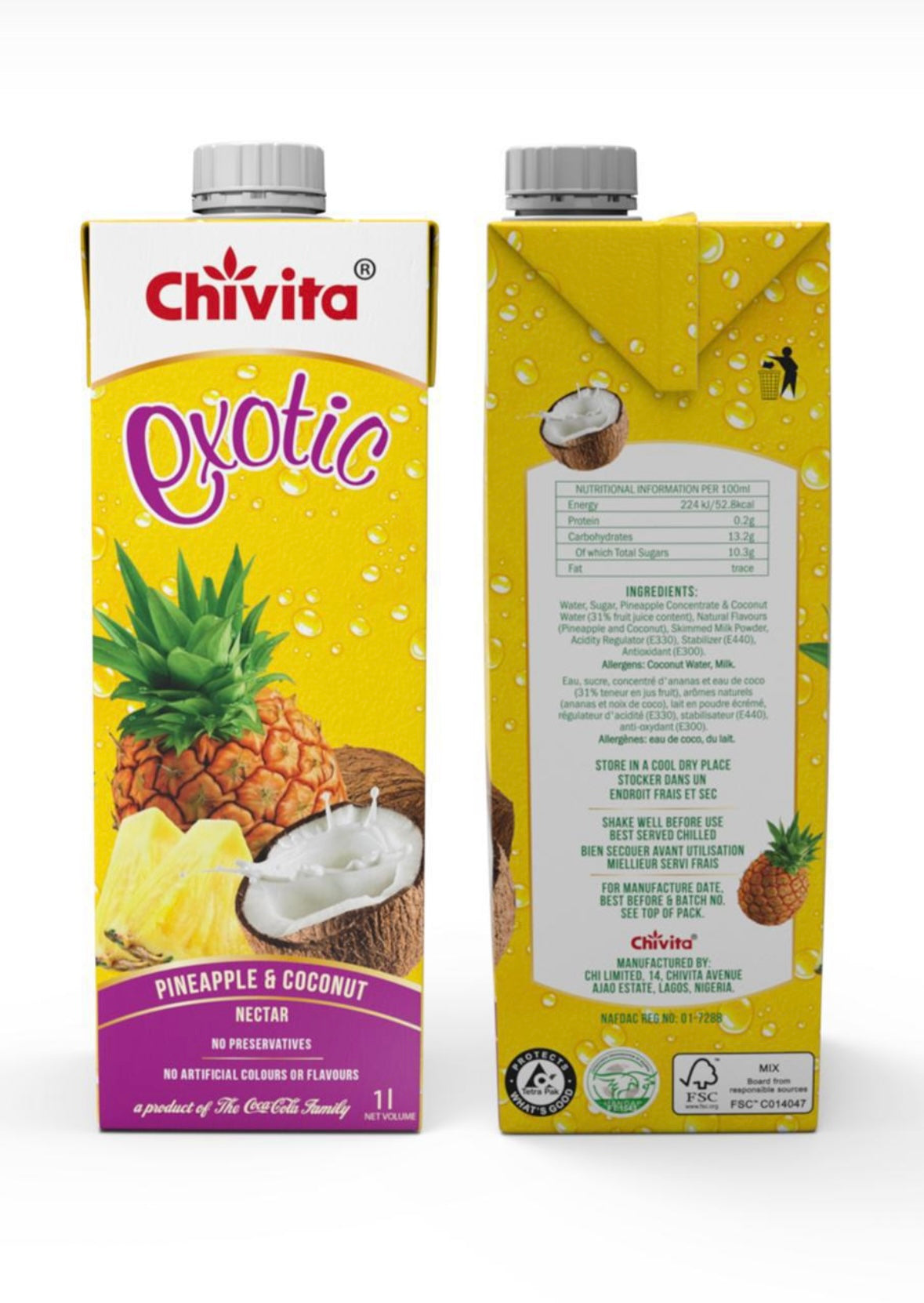 Chivita pineapple & coconut(1litre)