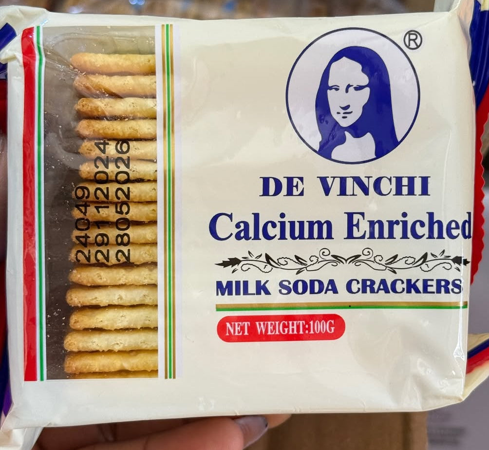 De Vinchi calcium enriched milk soda crackers
